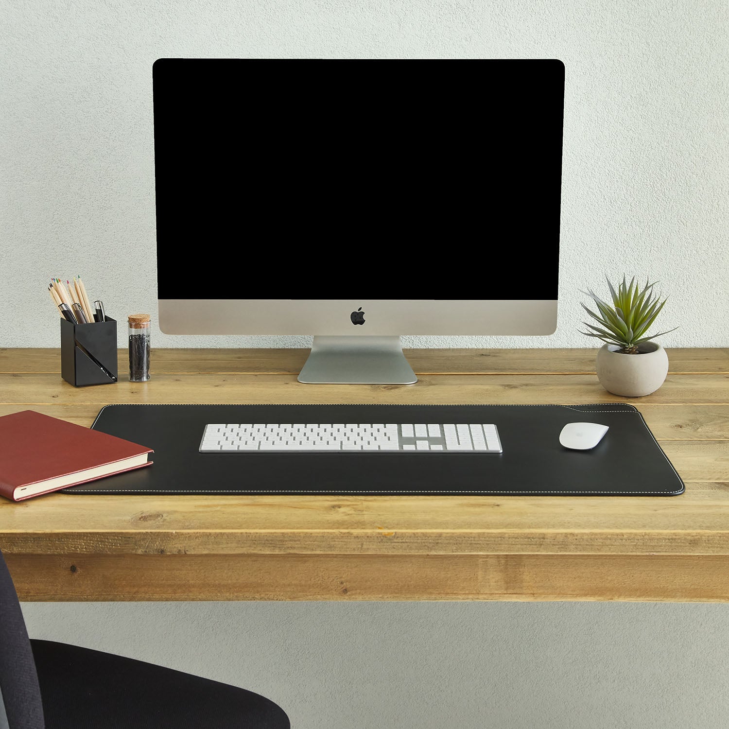 Zwarte bureau Mat 