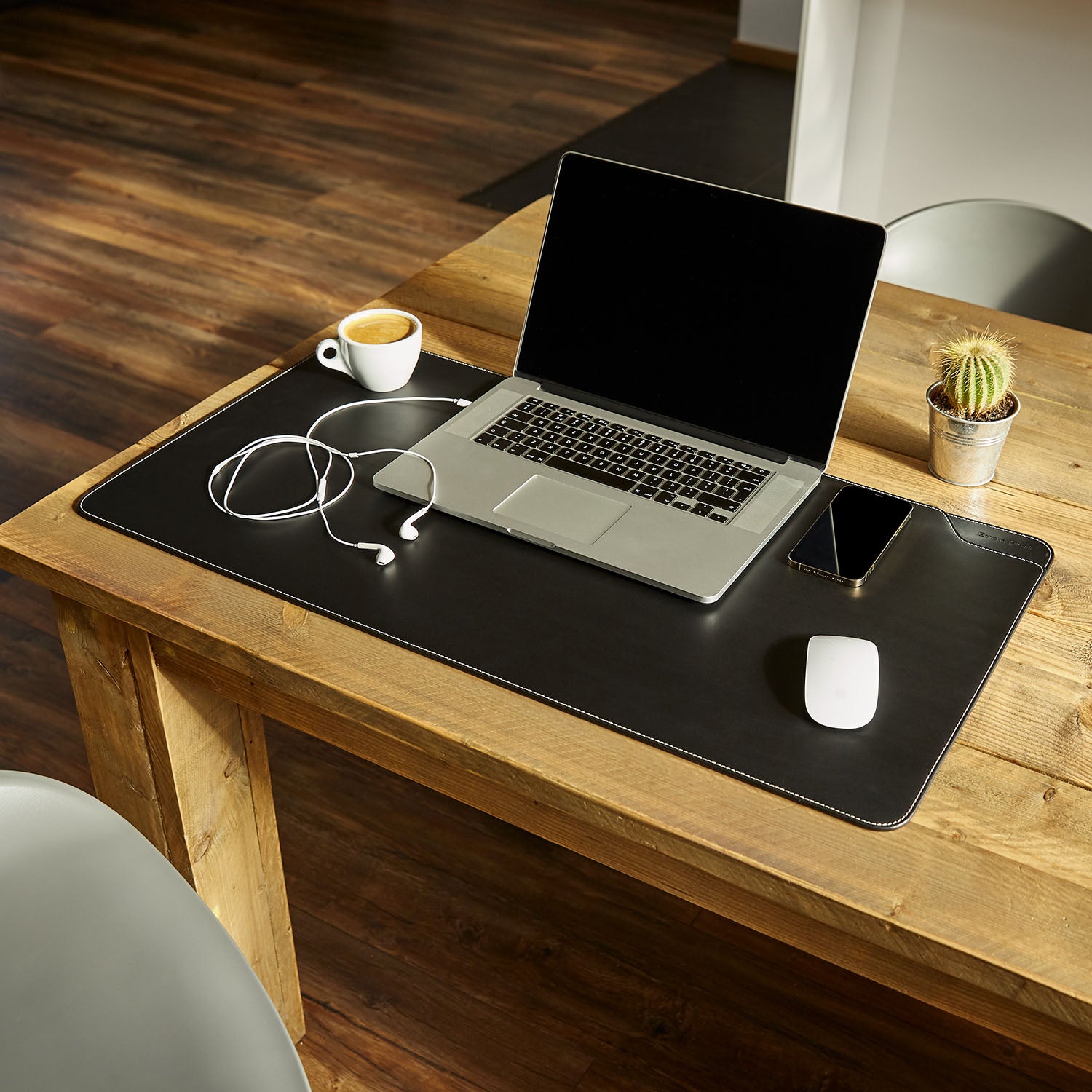 Zwarte bureau Mat 